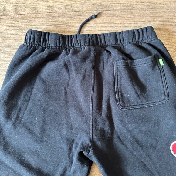 Huf Cracker Jack Fleece Sweatpants-Huf Worldwide-Size Small-Black and Red - Picture 9 of 13